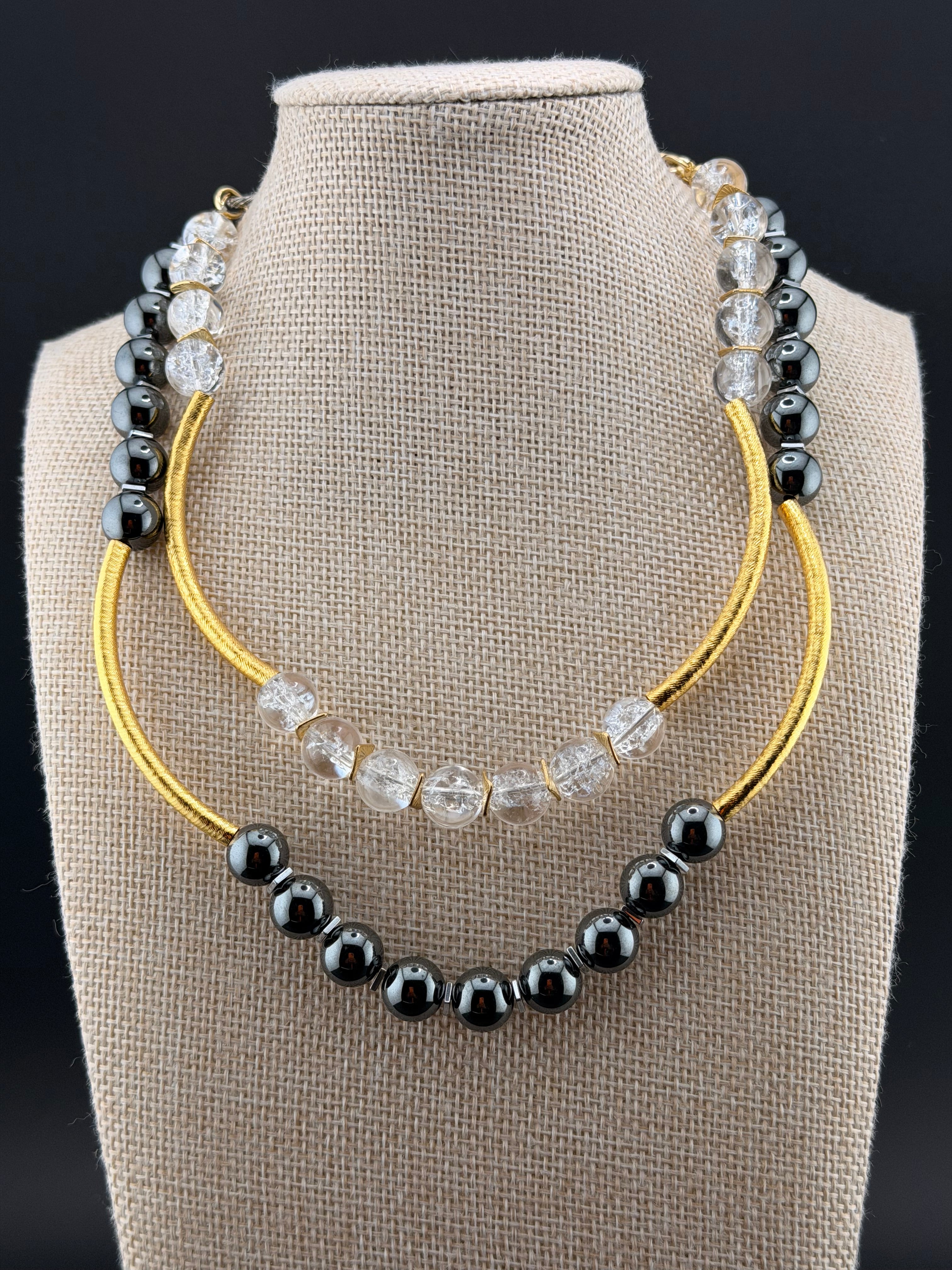 Double layers stones Necklace